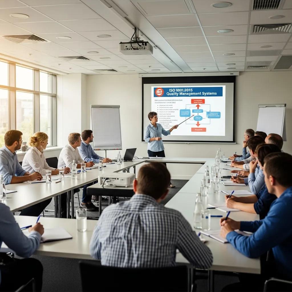 Participants engaged in an ISO training session with an instructor