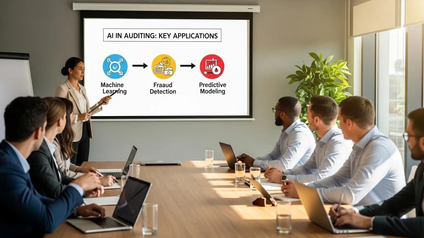 Training session on AI applications in audits with professionals engaged in learning