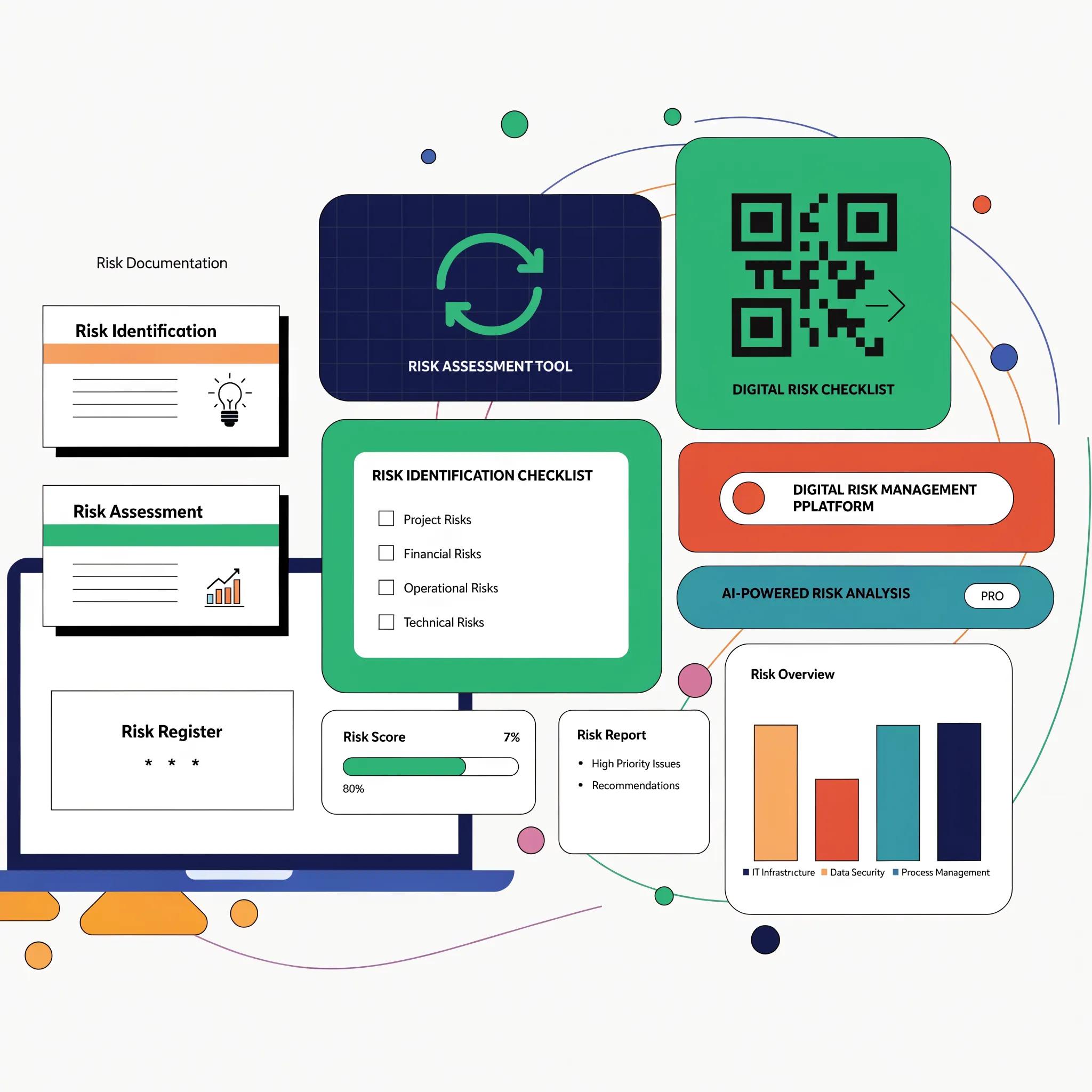 Digital tools and templates for risk management in a modern workspace setting