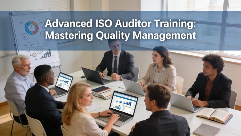 Experienced ISO auditors in a training setting focused on advanced quality management techniques