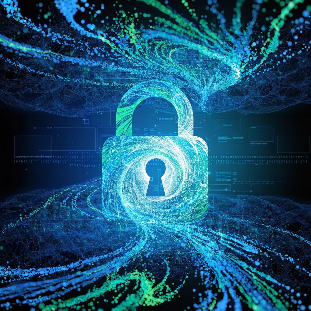 Digital certificate and security icon representing online authentication and verification