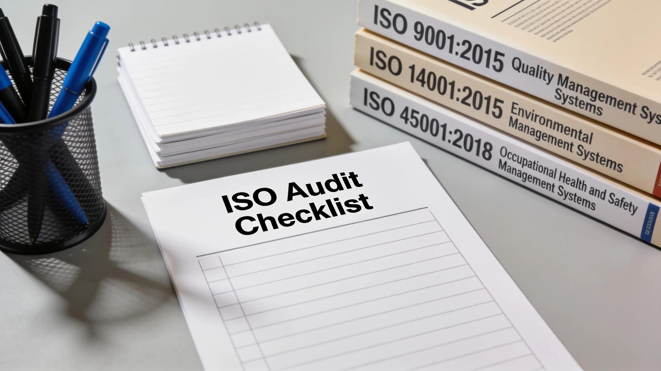 ISO-normen en een auditchecklist voor ISO-certificering.
