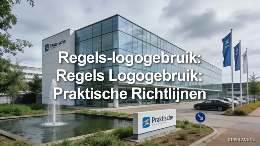 Stratlane NL kantoor met Regels-logogebruik richtlijnen en certificeringslogo's.